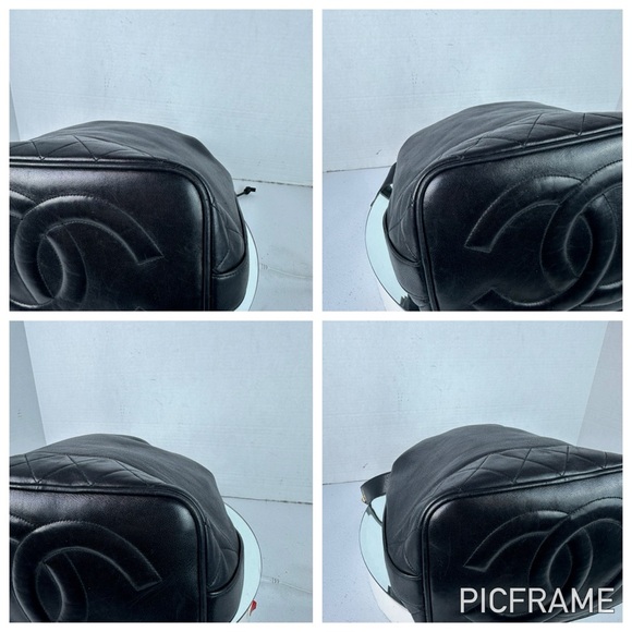 CHANEL CC LEATHER DRAWSTRING BAG - Picture 5 of 15